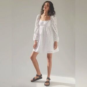 Wilfred White Eyelet Classic babydoll dress ls